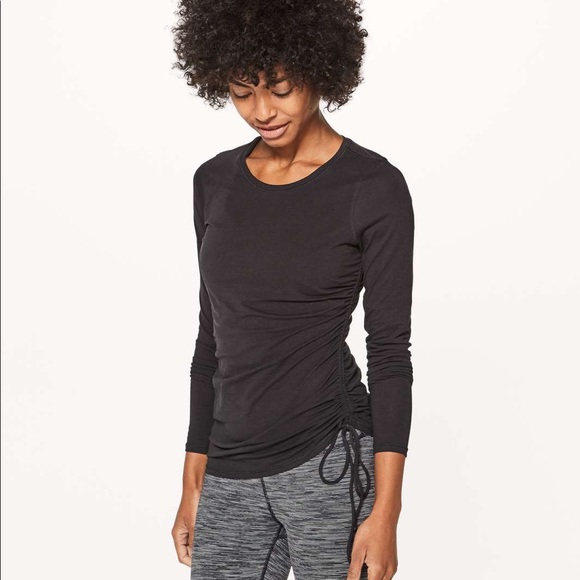 lululemon athletica Tops - Lululemon Black Cinch It LS